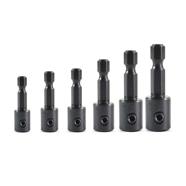 Big Horn 7-Piece Adjustable Quick-Change Hex Shank Adapter Set for Countersink & Taper Point Drill Bit 13228 - main